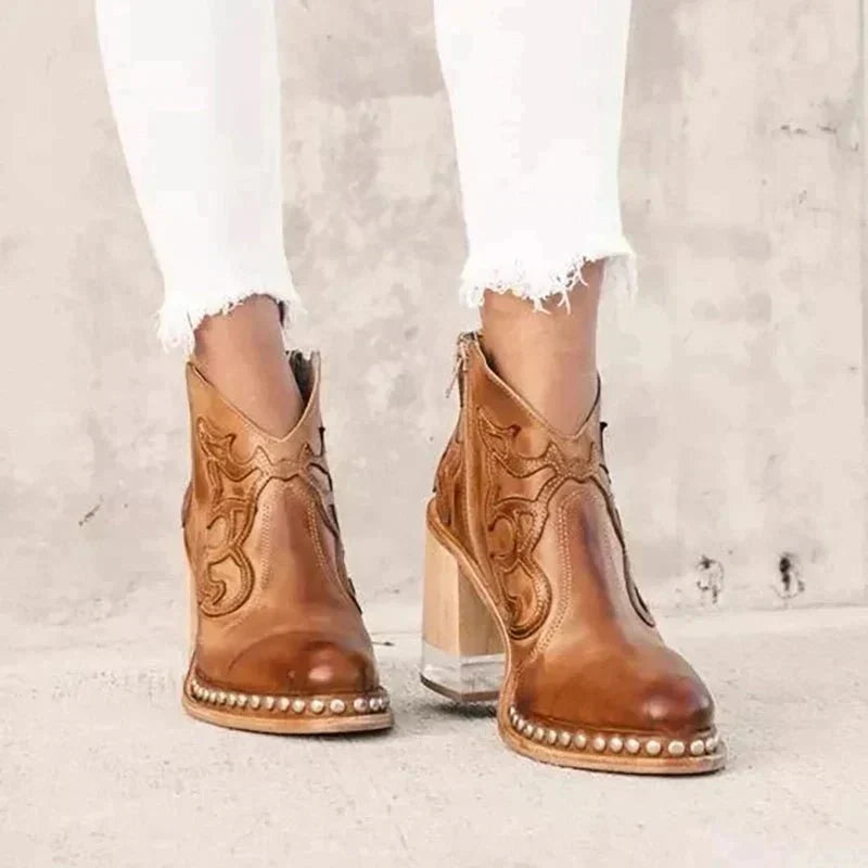 Zaria Women's Ankle Boots – Elegant Leather Ankle Boots with Modern Style and Lasting Comfort