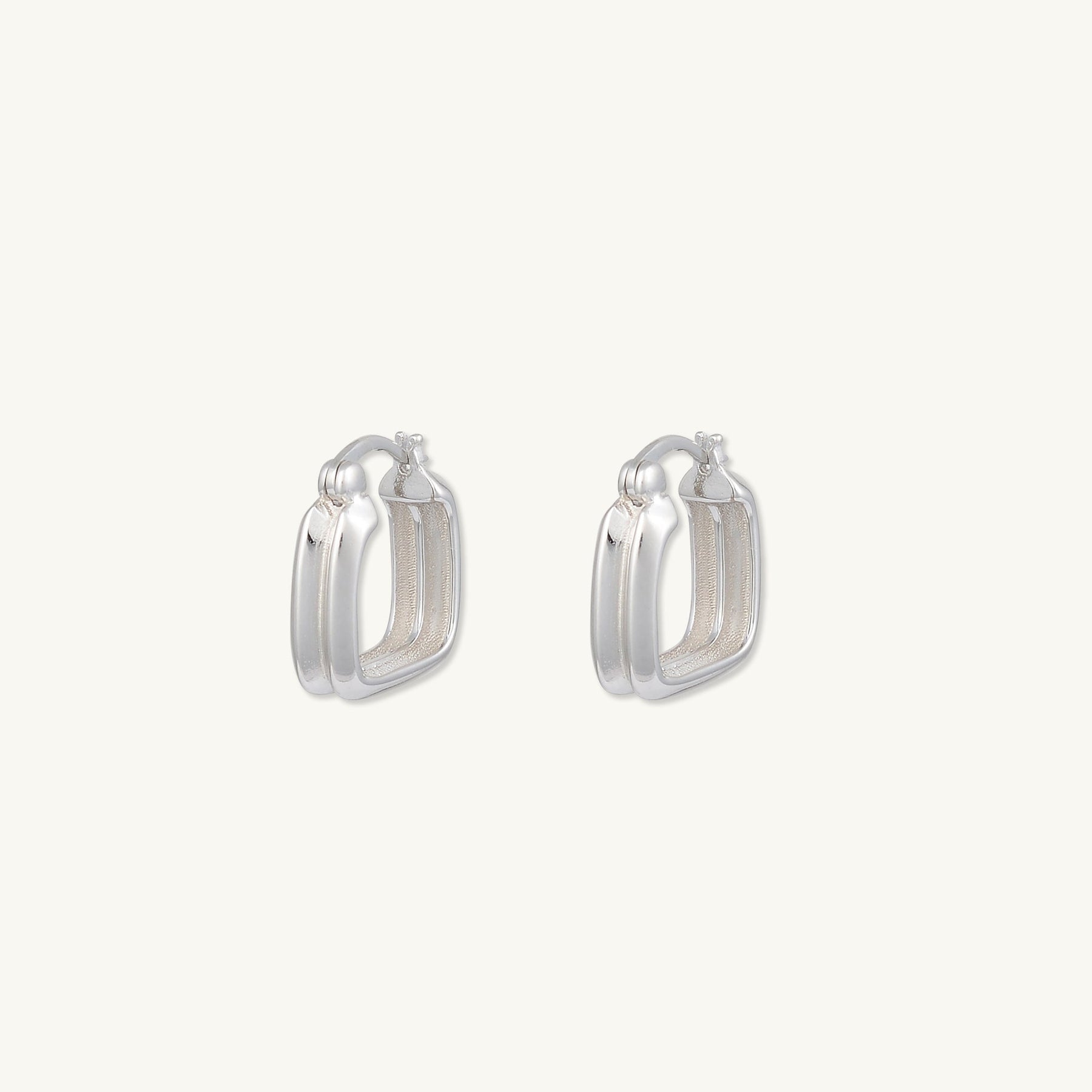 Boxy Twist Hoop Earrings