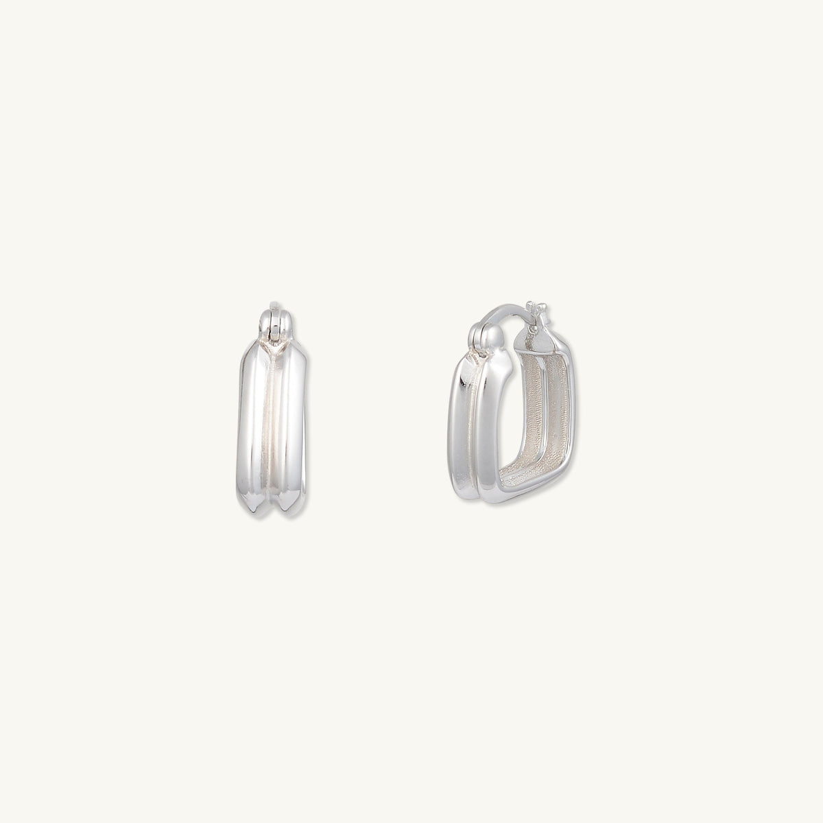 Boxy Twist Hoop Earrings