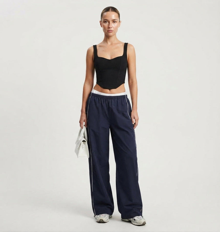 Brooke Sanderson | Baggy Track Pants with Side Stripe For Women