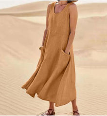 Elise Cotton Dress Woman – Soft, Breathable & Practical Pockets for Daily Comfort