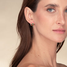 Butterfly Emerald Drop Huggie Earrings