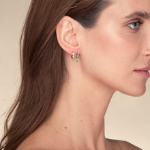 Butterfly Emerald Drop Huggie Earrings