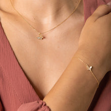Butterfly Sapphire Chain Necklace