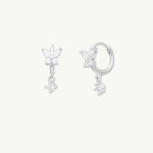 Butterfly Sapphire Drop Huggie Earrings
