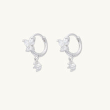 Butterfly Sapphire Drop Huggie Earrings