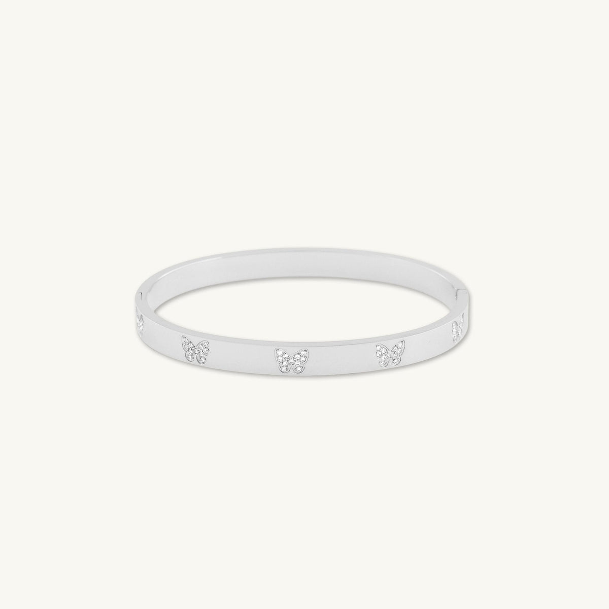 Butterfly Sapphire Hinged Bangle