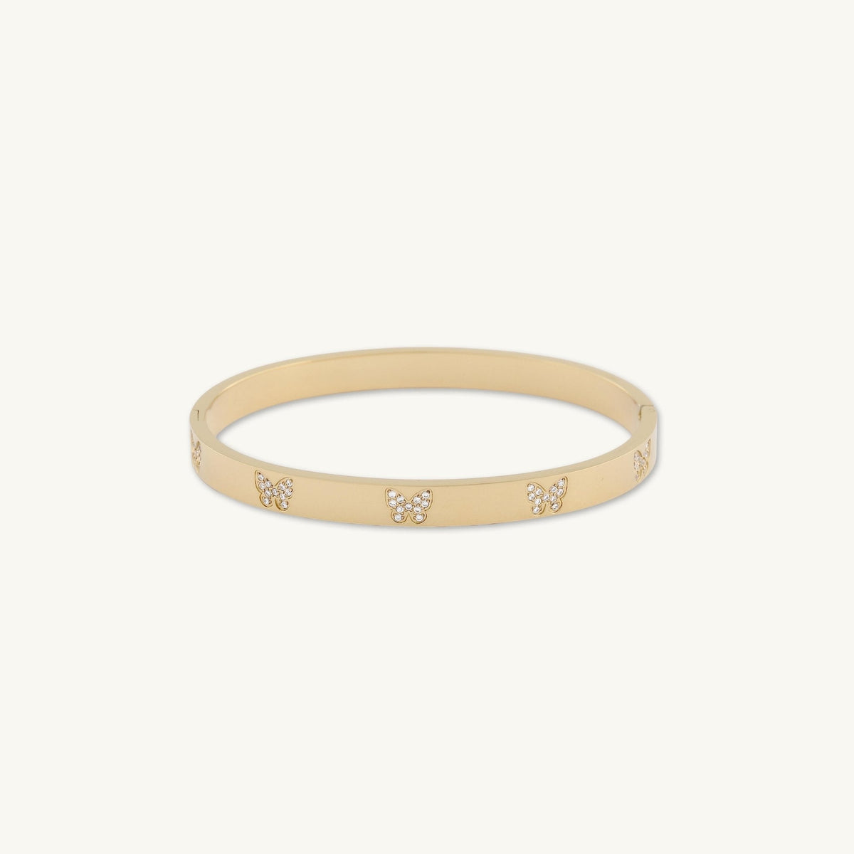 Butterfly Sapphire Hinged Bangle