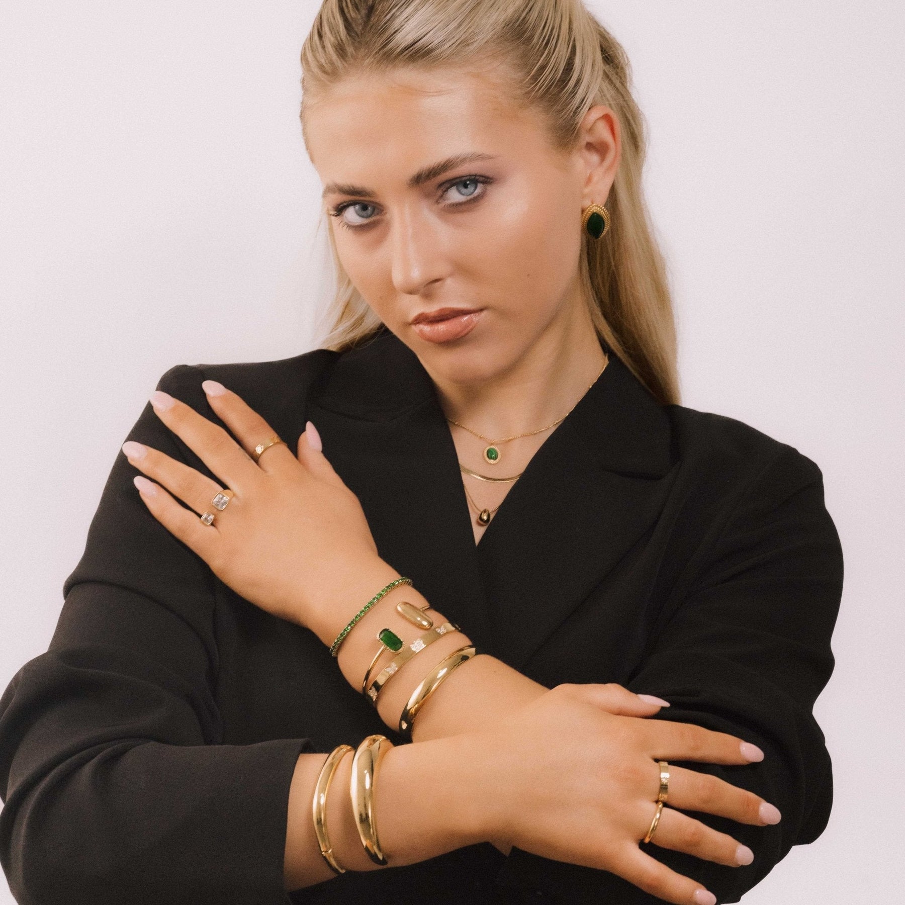 Butterfly Sapphire Hinged Bangle
