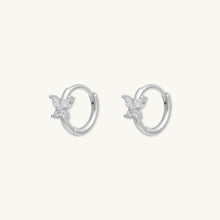 Butterfly Zirconia Huggie Earrings