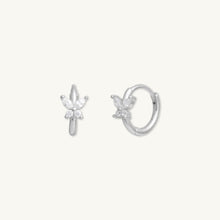 Butterfly Zirconia Huggie Earrings