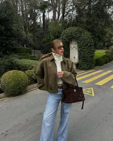 Isla Veste Femme en Daim – Elegant Oversize Jacket with Modern Cut & Soft Comfort