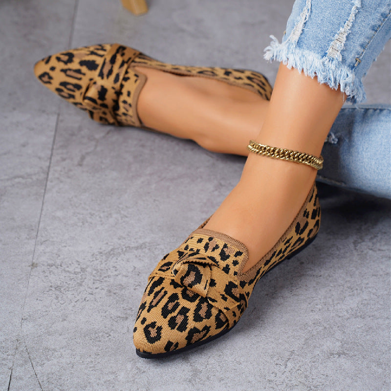 Victoria Ballerines Femme – Pointed Mesh Shoes with Decorative Bow & Flat Heel