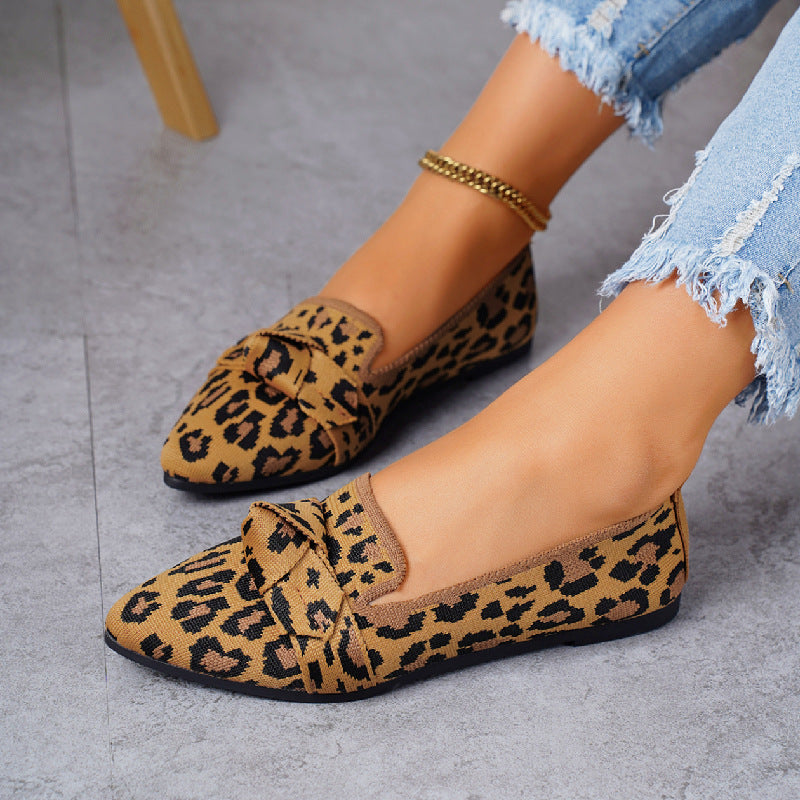 Victoria Ballerines Femme – Pointed Mesh Shoes with Decorative Bow & Flat Heel