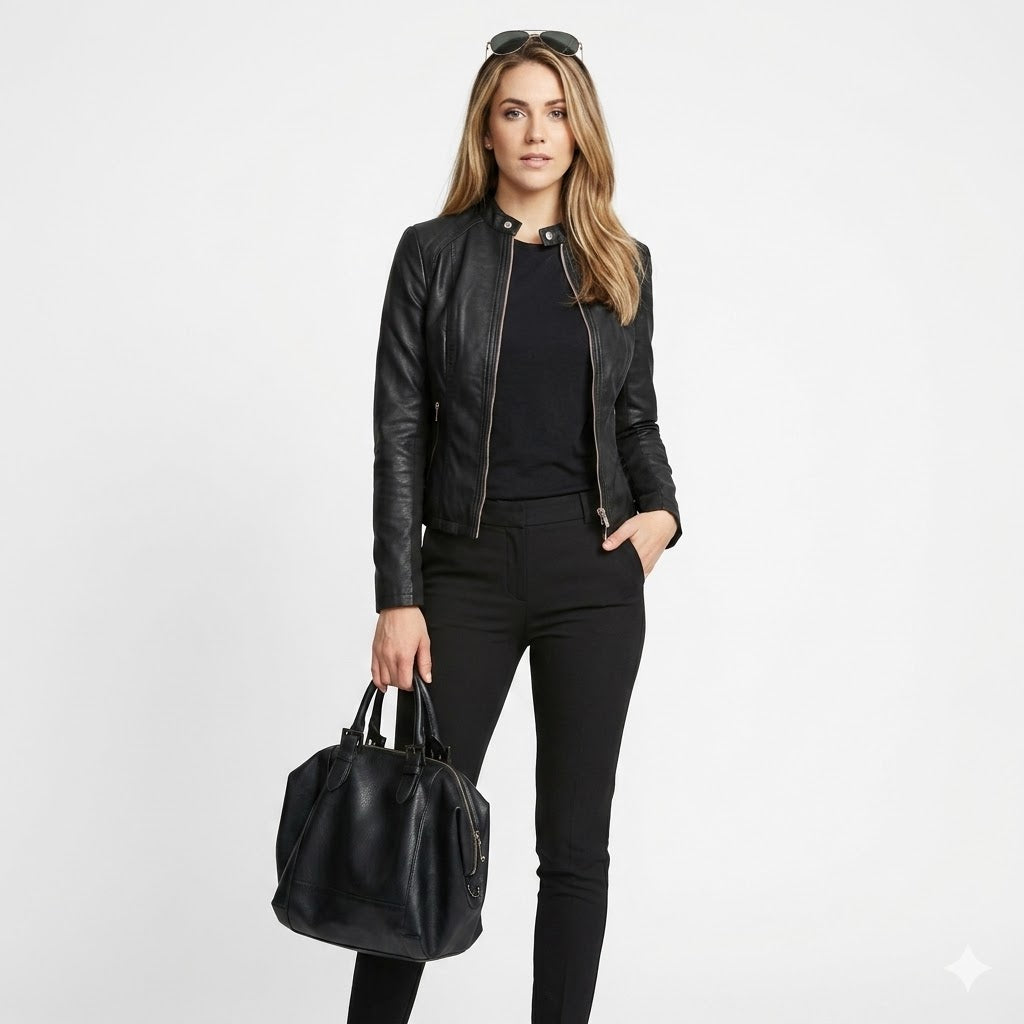Valentina Moreau | Tailored Leather Look Jacket For Women