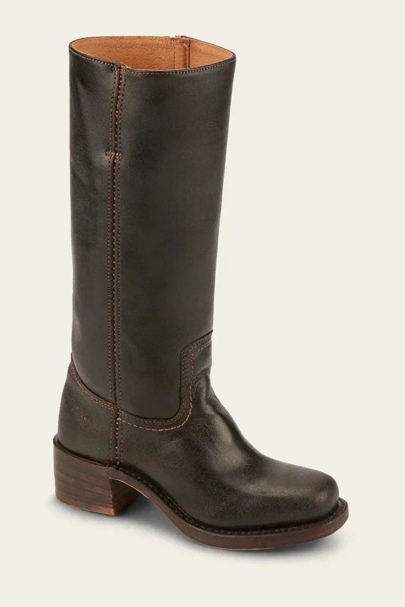 Shaina Women's Western Boots – High Block Heel Boots with Leather Look & Iconic Style