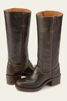 Shaina Women's Western Boots – High Block Heel Boots with Leather Look & Iconic Style