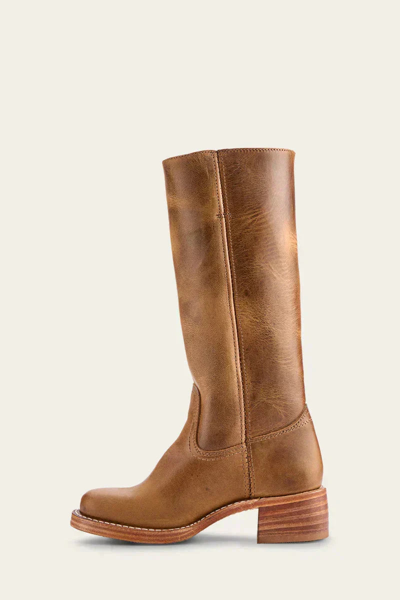 Shaina Women's Western Boots – High Block Heel Boots with Leather Look & Iconic Style