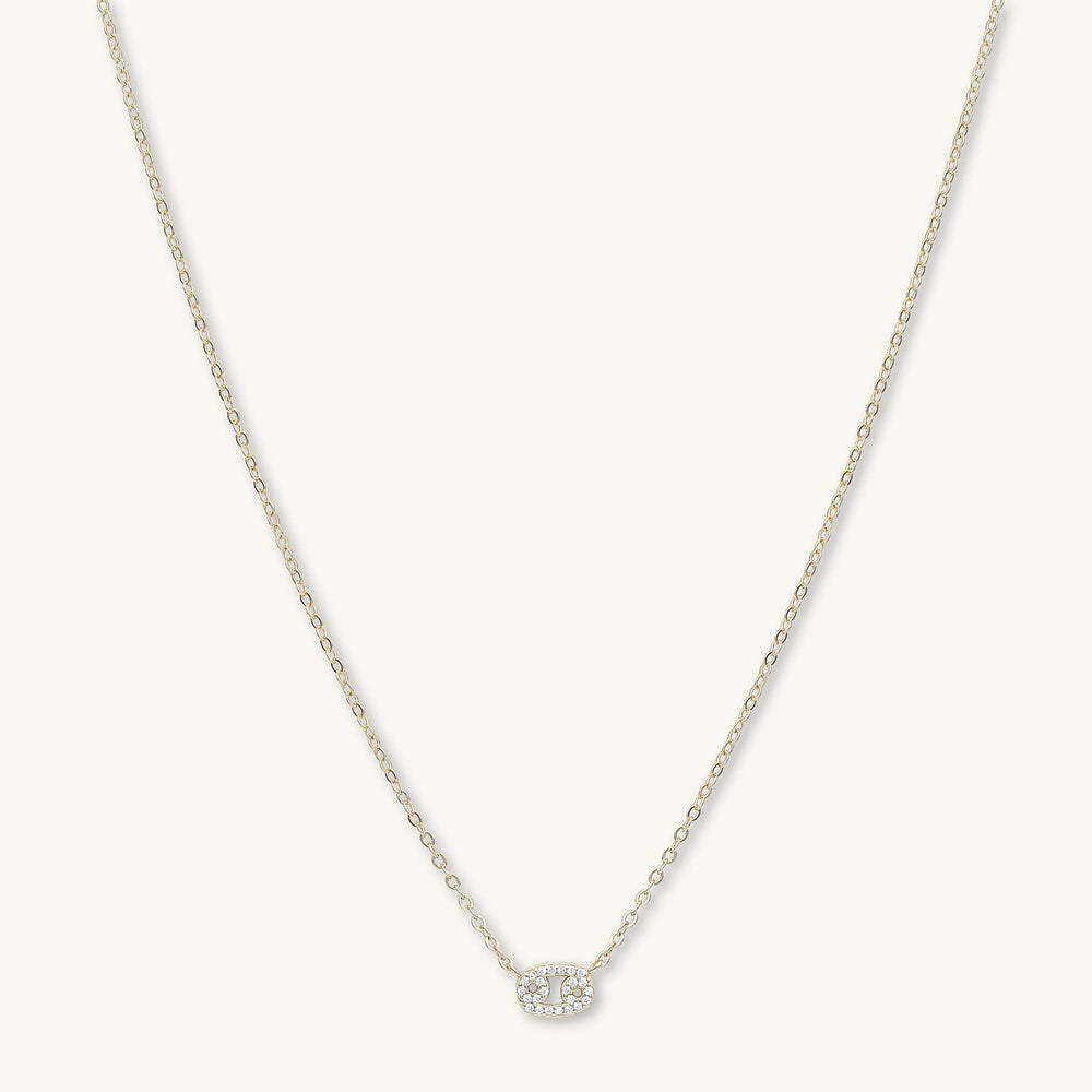 Cancer Sapphire Charm Zodiac Star Sign Necklace