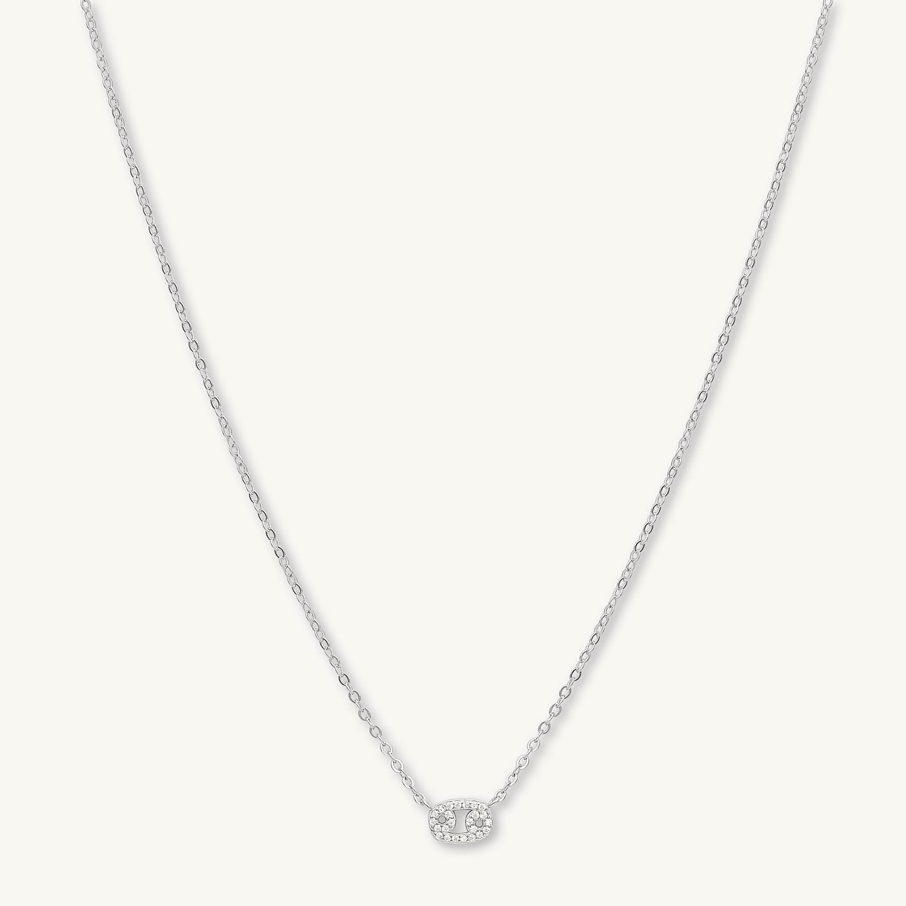 Cancer Sapphire Charm Zodiac Star Sign Necklace