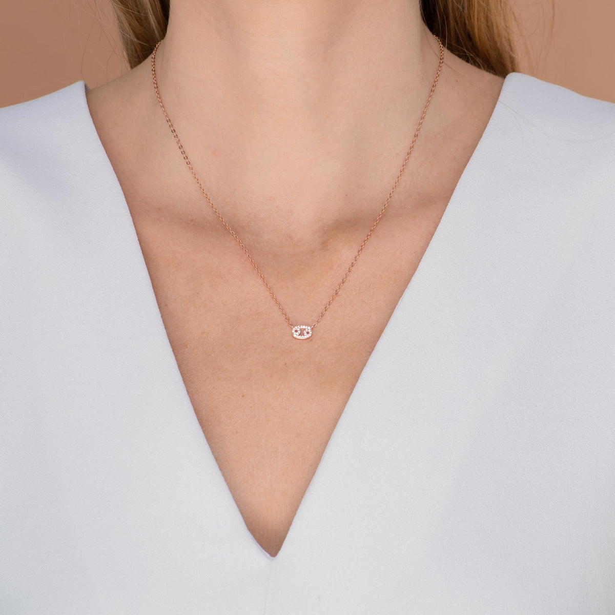 Cancer Sapphire Charm Zodiac Star Sign Necklace