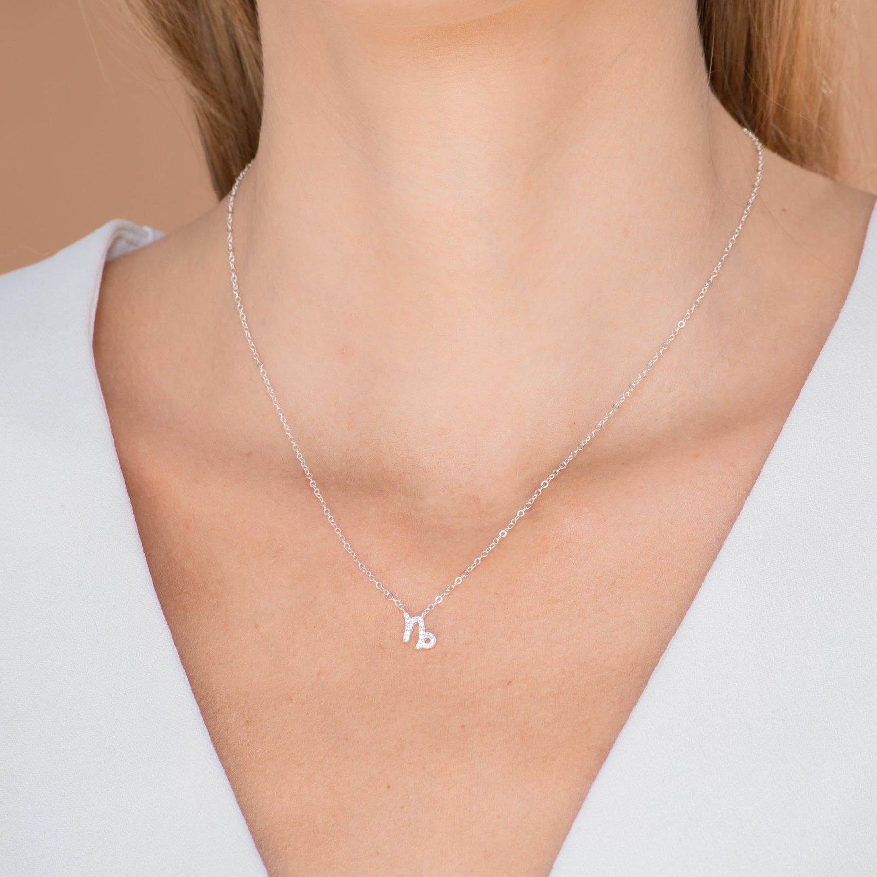 Capricorn Sapphire Charm Zodiac Star Sign Necklace