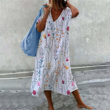 April Robe Maxi Femme – Floral Print in Cotton, Airy & Loose A-Line Cut