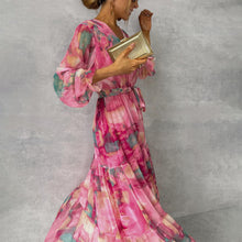 Mary Summer Dress Woman – Long Light Dress with Long Sleeves, Elegant & Modern