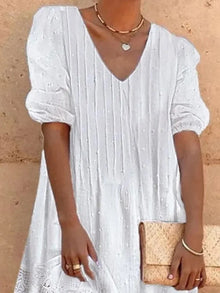 Bella Robe Midi Femme – Casual Solid Cut, Elegant and Comfortable for Everyday Use