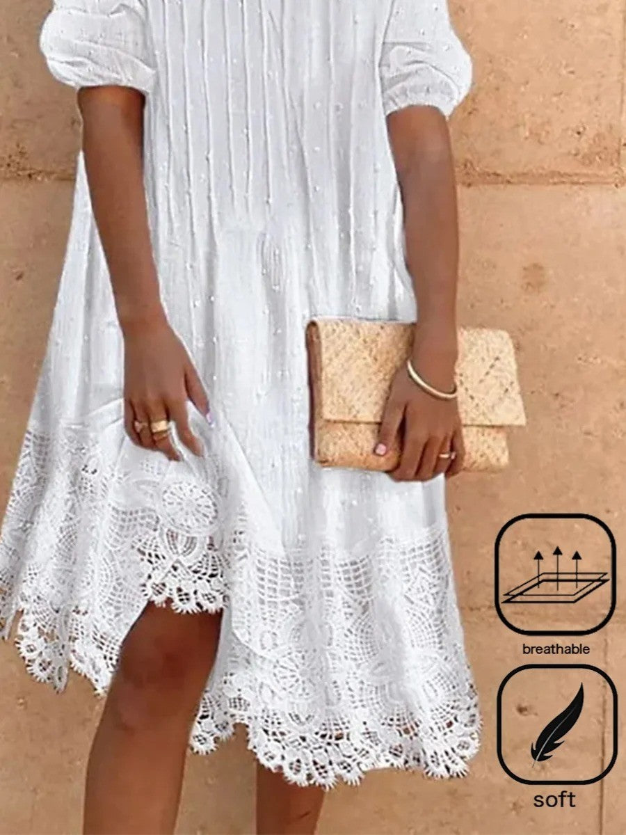 Bella Robe Midi Femme – Casual Solid Cut, Elegant and Comfortable for Everyday Use