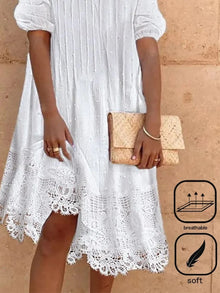 Bella Robe Midi Femme – Casual Solid Cut, Elegant and Comfortable for Everyday Use