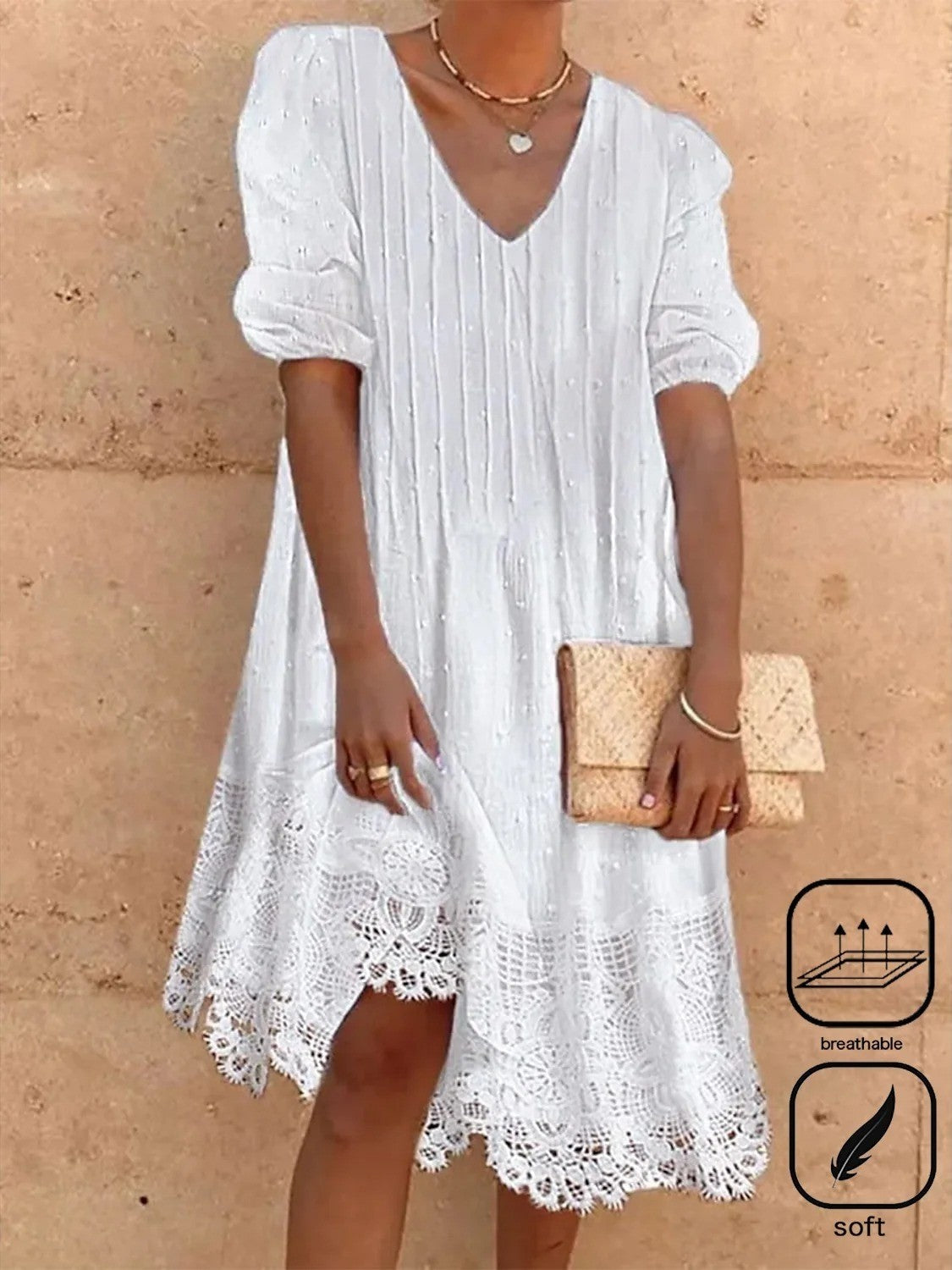 Bella Robe Midi Femme – Casual Solid Cut, Elegant and Comfortable for Everyday Use