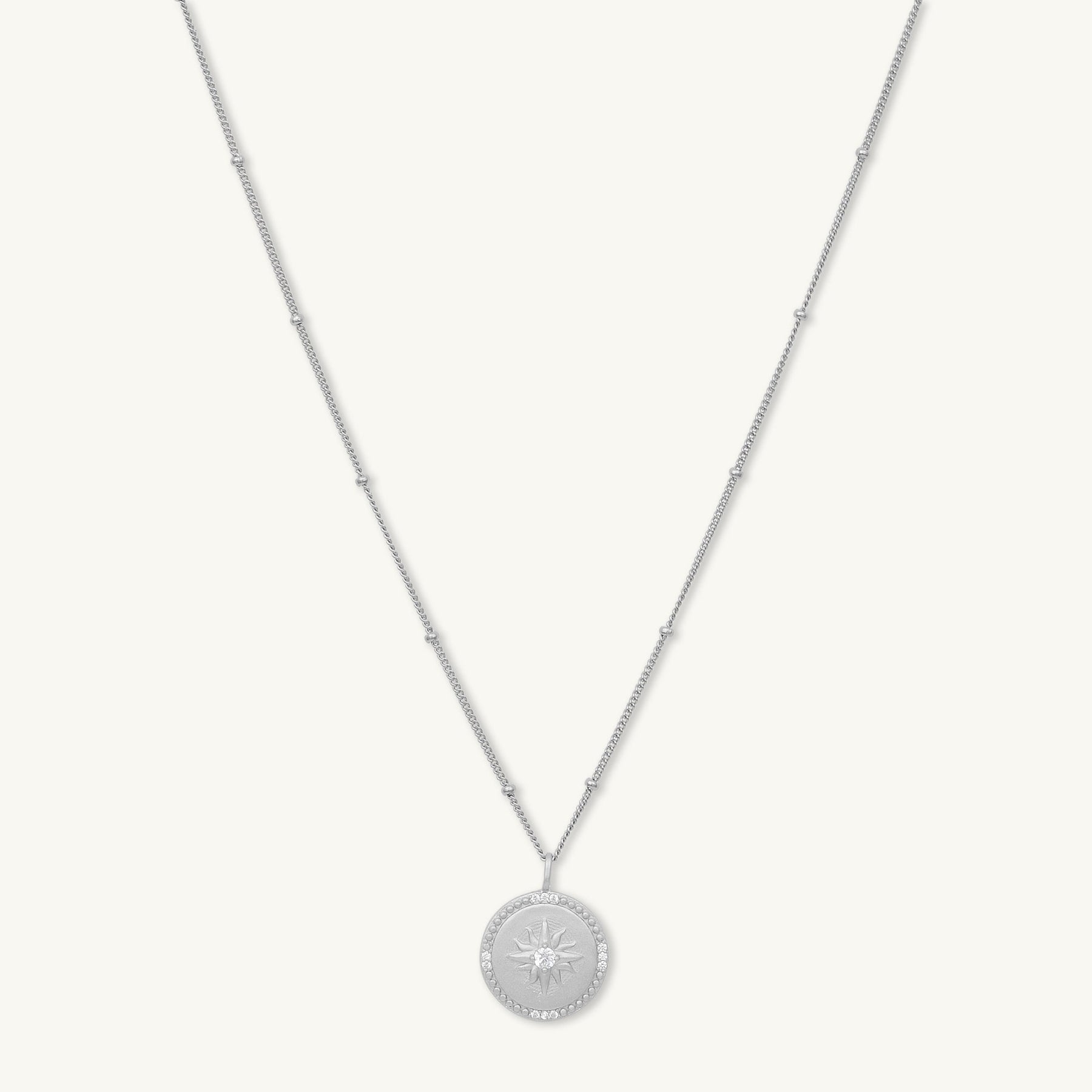 Celestial Sun Medallion Disc Necklace