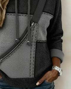 Harper Sinclair | Casual Contrast Hoodie For Women
