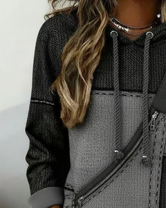 Harper Sinclair | Casual Contrast Hoodie For Women
