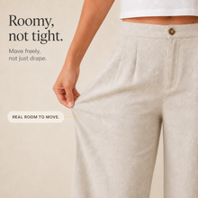 Trueline – Cotton Blend Wide Leg Trousers