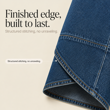 Verlace – Asymmetric Stepped-Hem Wide-Leg Jeans
