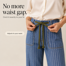 Lunaline – Vertical Stripe Stretch Denim Jeans