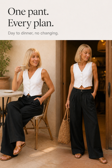 Linora – Pleated Wide-Leg Linen-Look Trousers