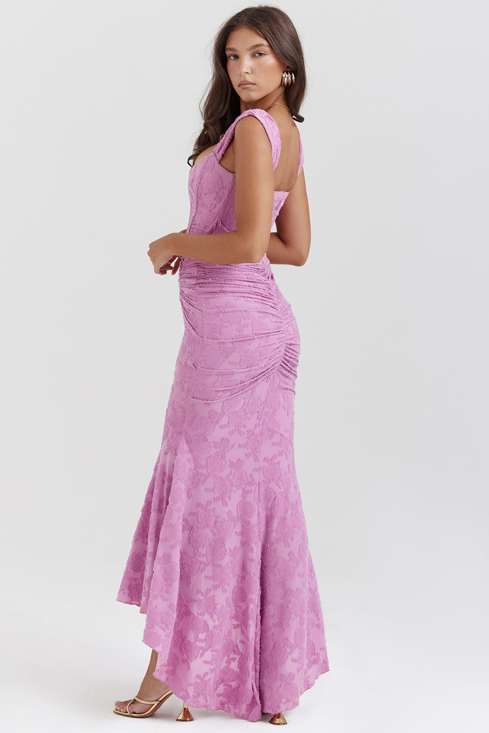Catalina Evening Dress Woman – Elegant Lace Dress with Feminine Cut for Special Occasions