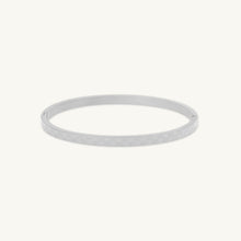 Checkered Hinged Bangle Bracelet