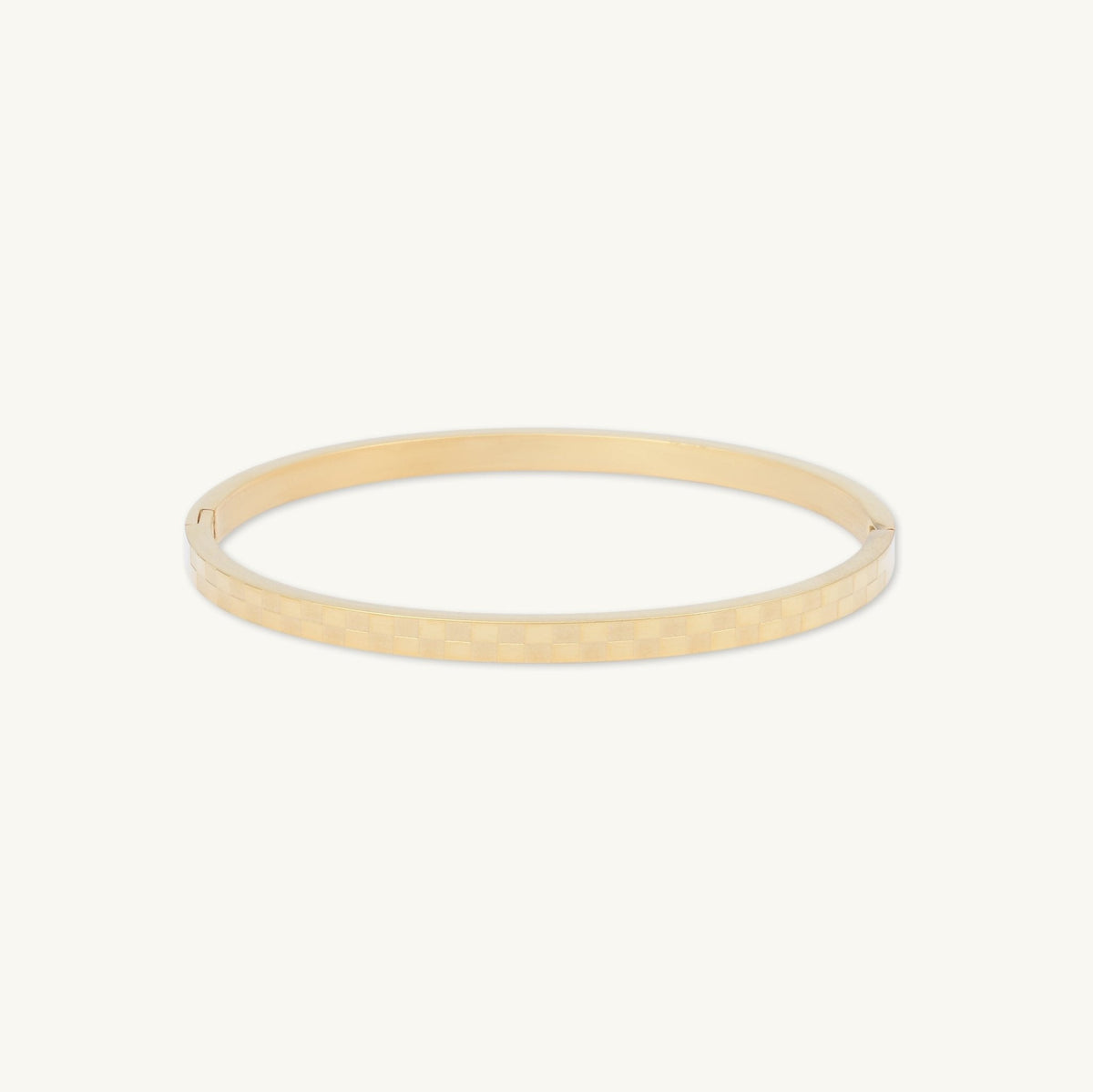 Checkered Hinged Bangle Bracelet