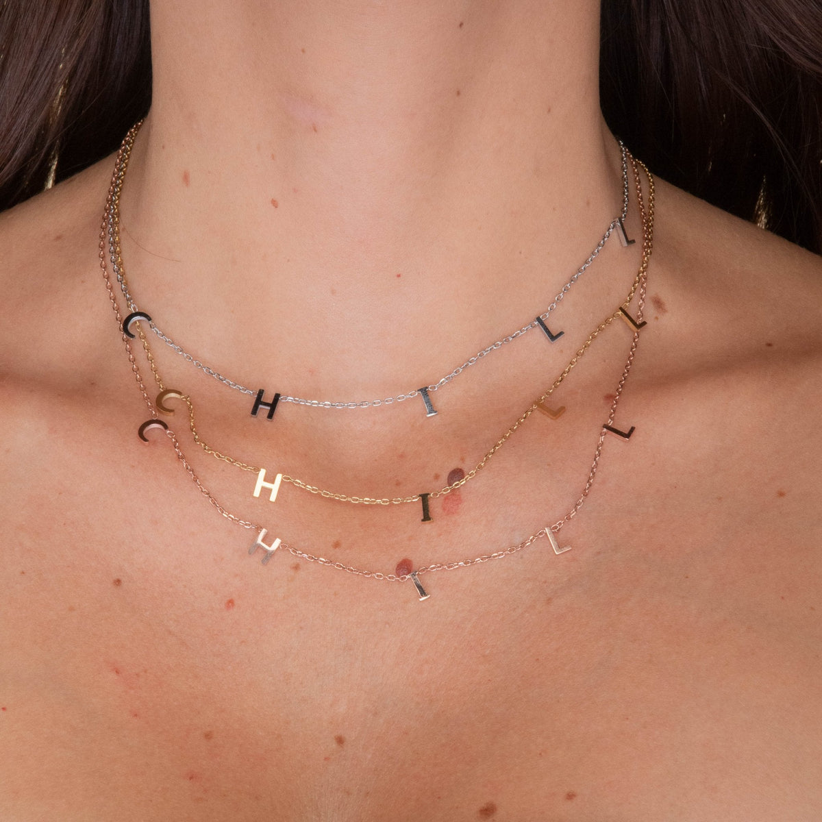 CHILL Letter Chain Necklace