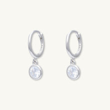 Circle Sapphire Hoop Earrings