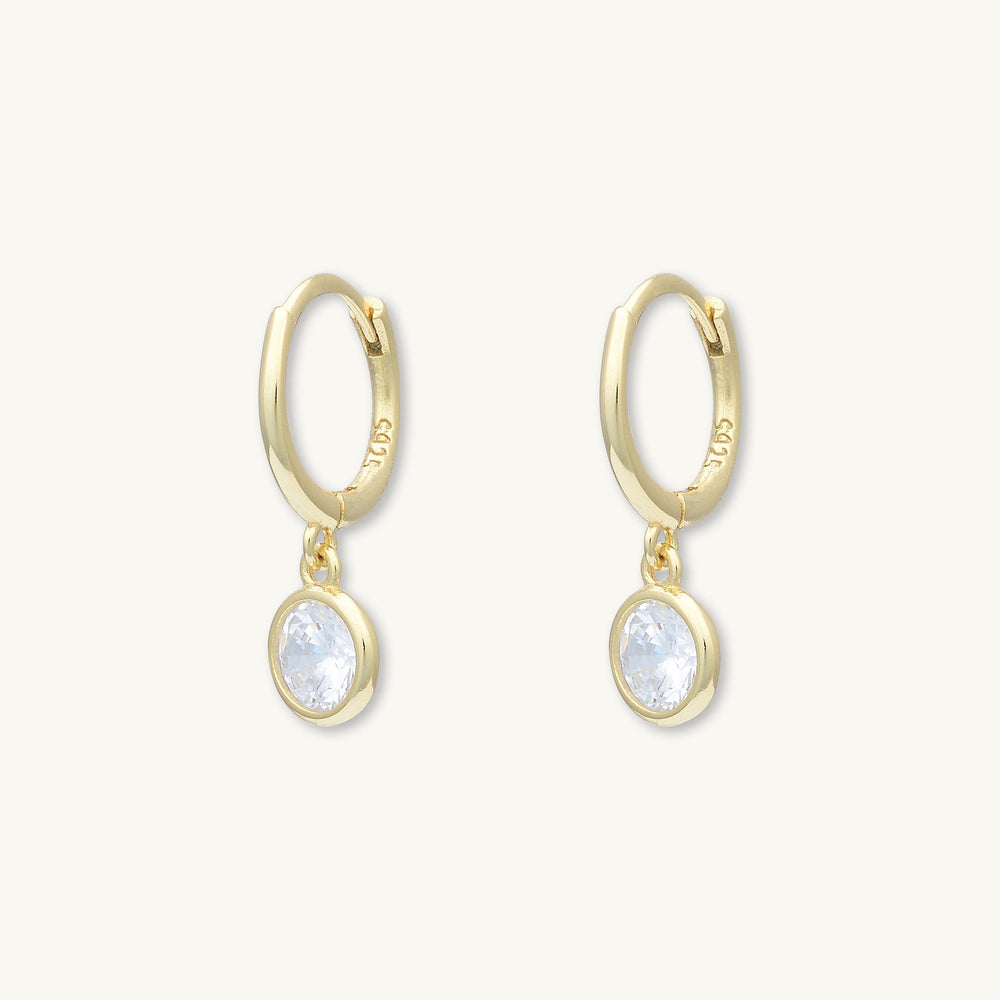 Circle Sapphire Hoop Earrings