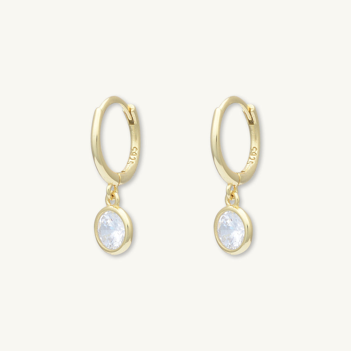 Circle Sapphire Hoop Earrings