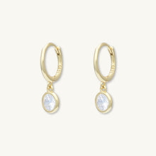 Circle Sapphire Hoop Earrings