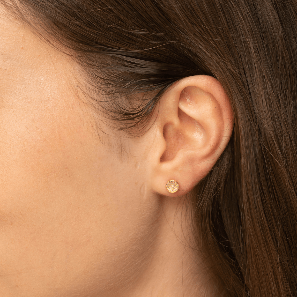 Circle Sapphire Studs