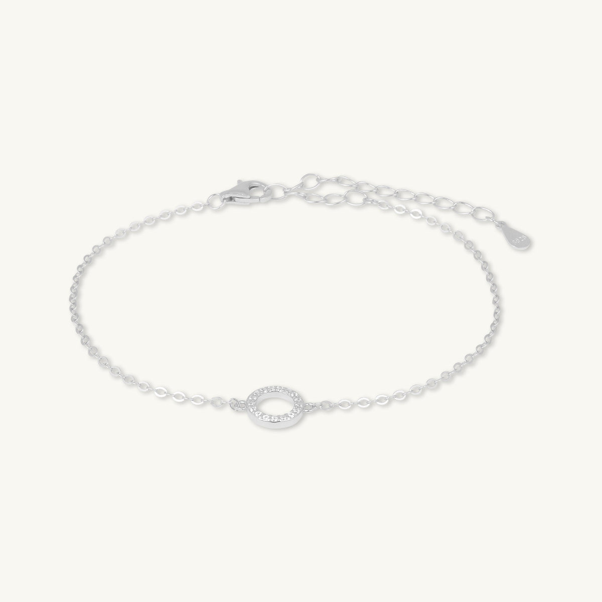 Circle Zirconia Chain Bracelet