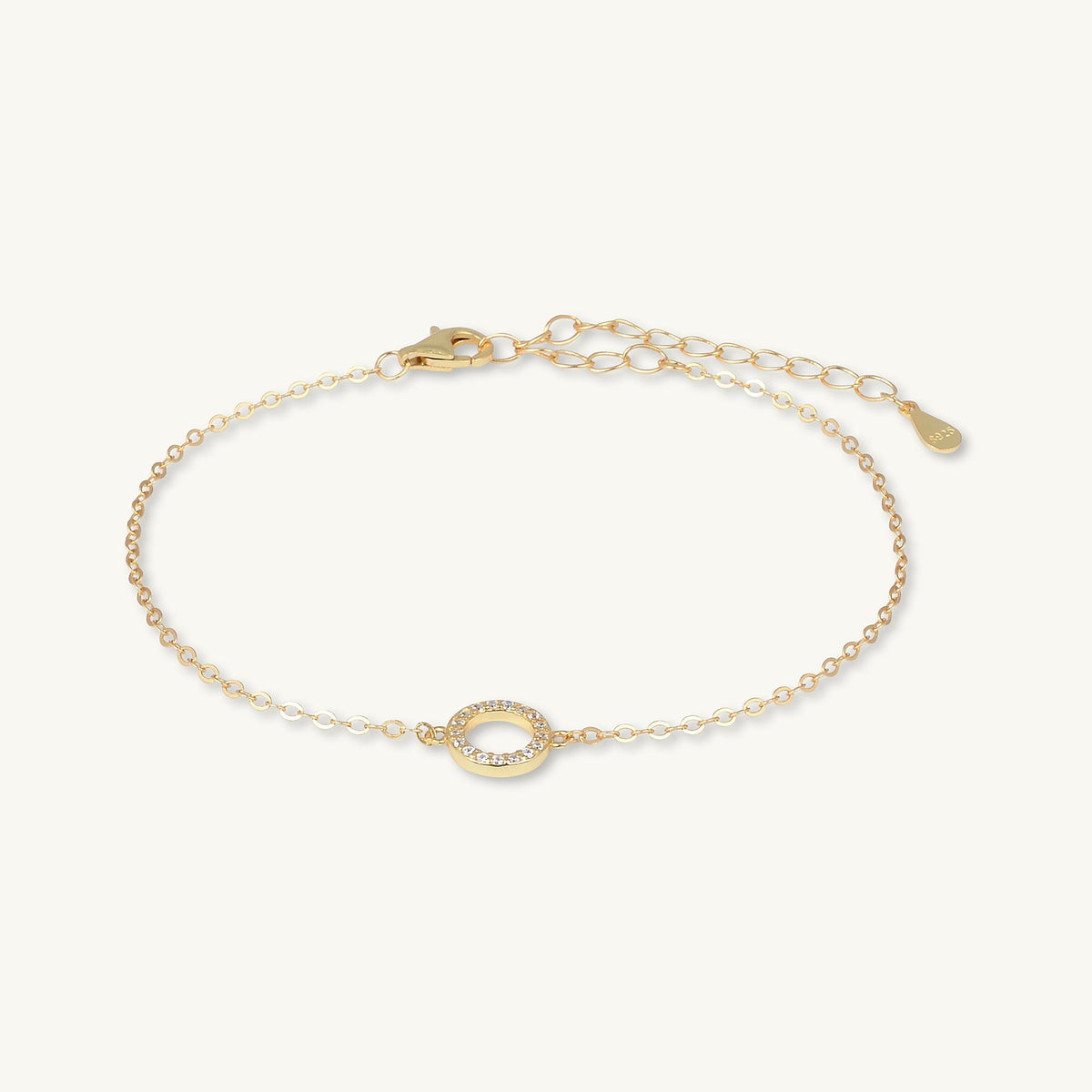 Circle Zirconia Chain Bracelet